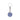 Sleutelhanger Rond - Indigo