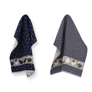 Keukendoek en Theedoek Kip Donkerblauw