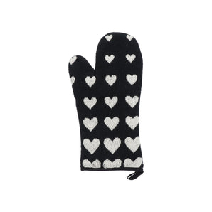 Ovenhandschoen Hearts Zwart CE