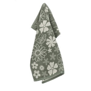 Kitchen Towel Flowerbed Dark Green GOTS
