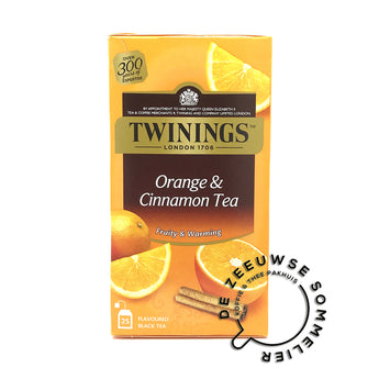 Twinings zwarte thee met Sinaasappel en Kaneel, Fruity and warming - 25 theezakjes
