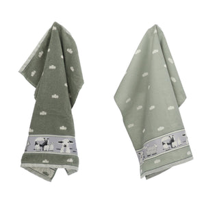 Keukendoek en Theedoek Schaap Donkergroen