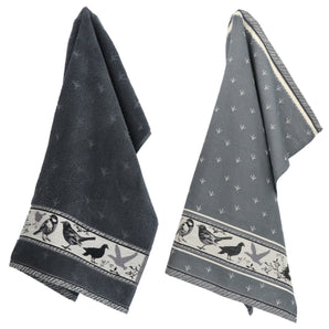 Keukendoek en Theedoek Vogel Antraciet