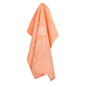 Limited Edition: Theedoek Wild Flowers Oranje GOTS