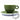 Costa Verde Cappuccino kop en schotel in de kleur groen.