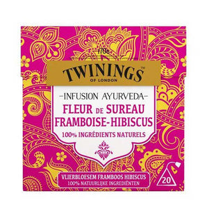 Twinings Vlier, Framboos & Hibiscus - 20 theezakjes