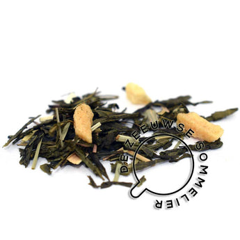 Groene thee, citroengras, citroenvruchtvleesgranulaat, aroma.